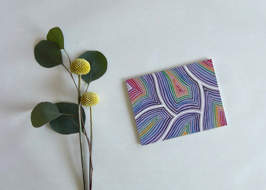 WATERCOLOR RAINBOW KALEIDO BLANK NOTE CARD - 10 PACK