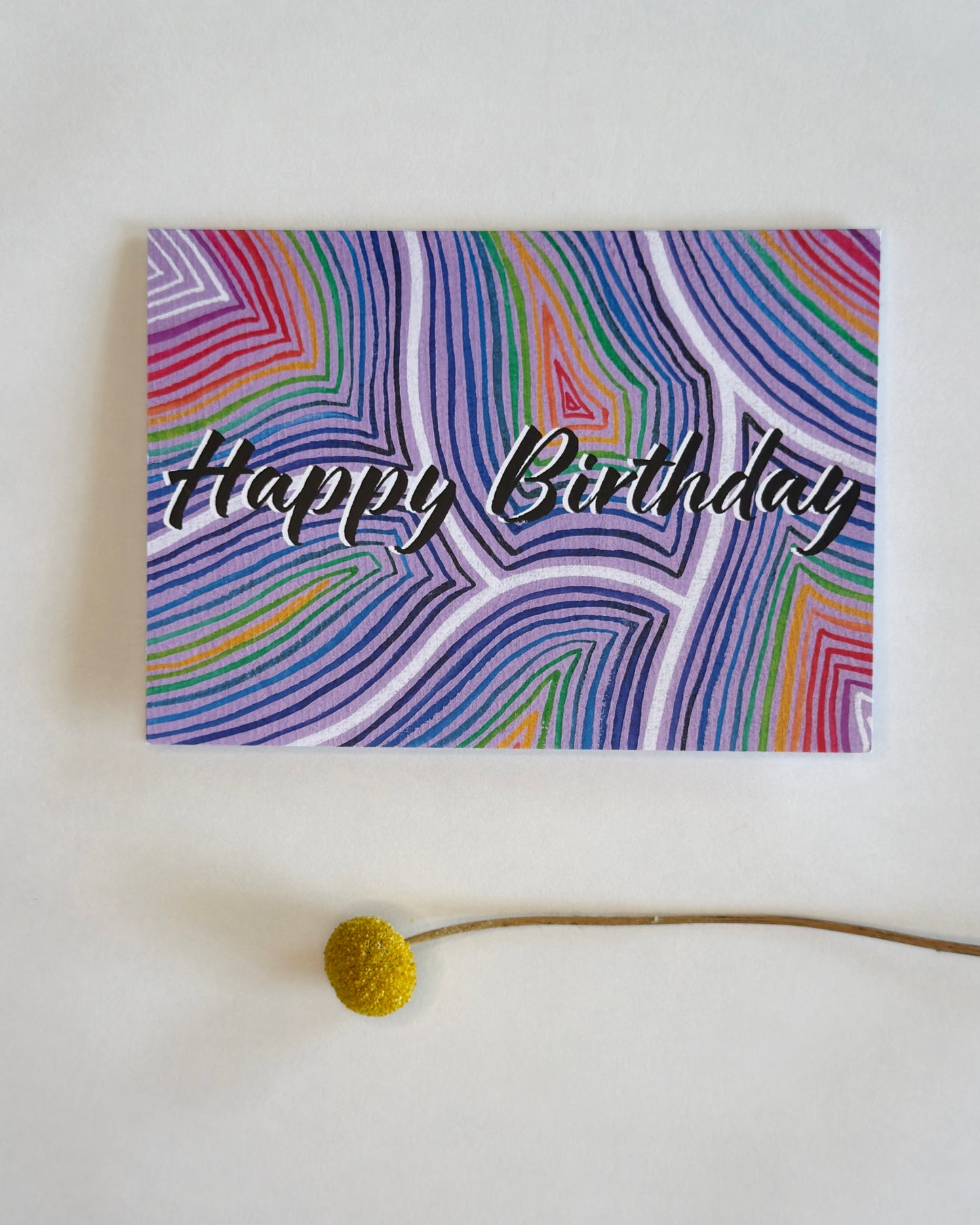 WATERCOLOR RAINBOW KALEIDO BIRTHDAY CARD - 10 PACK