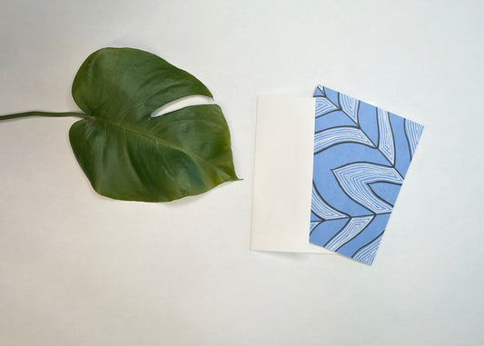 LILY LEAF BOTANICAL PRINT BLANK NOTE CARD - 10 PACK
