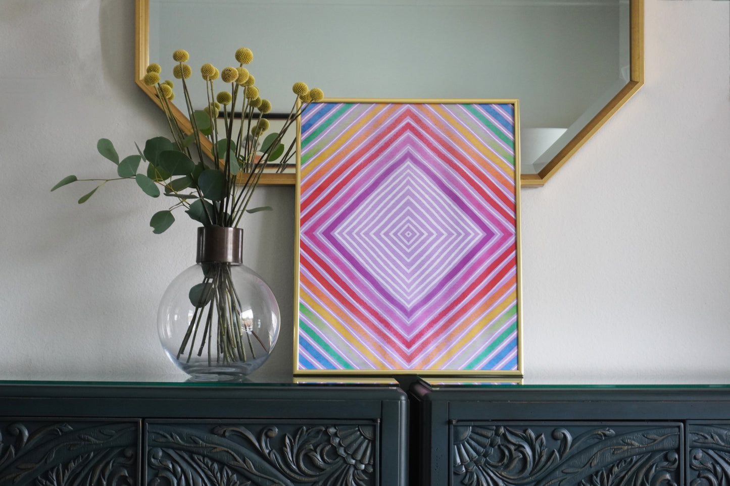 WATERCOLOR RAINBOW PRISM- Museum Quality Matte Paper Poster