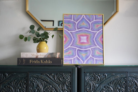 WATERCOLOR RAINBOW KALEIDO - Museum Quality Matte Paper Poster