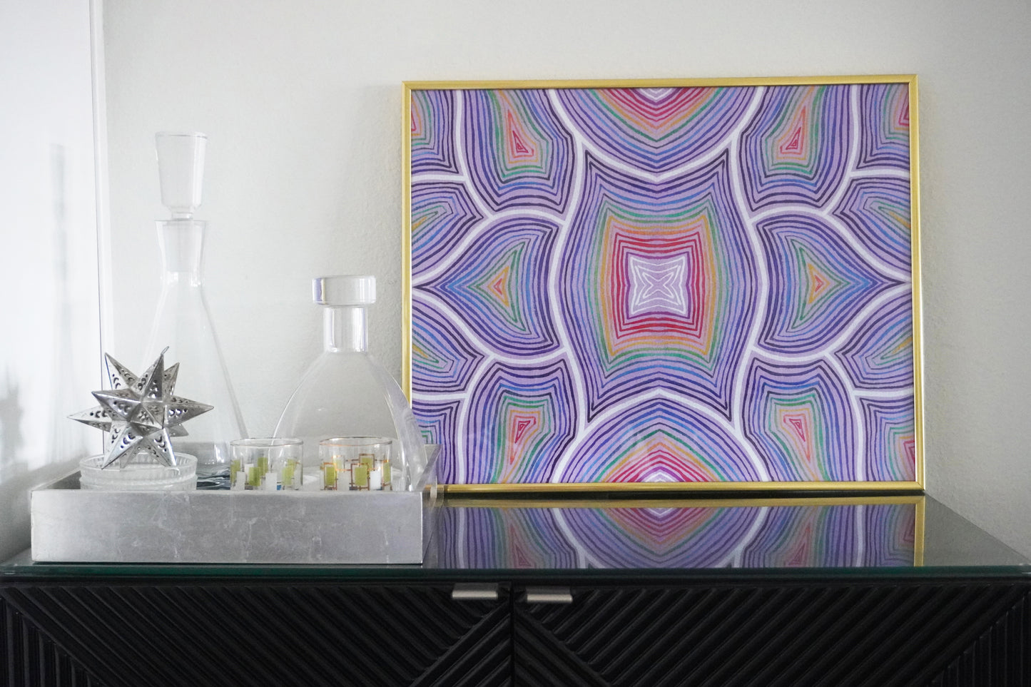 WATERCOLOR RAINBOW KALEIDO - Museum Quality Matte Paper Poster