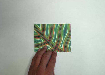 MULTI MONSTERA BOTANICAL PRINT BLANK NOTE CARD - 10 PACK