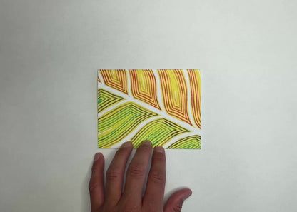 RAINBOW MONSTERA BOTANICAL PRINT BLANK NOTE CARD - 10 PACK