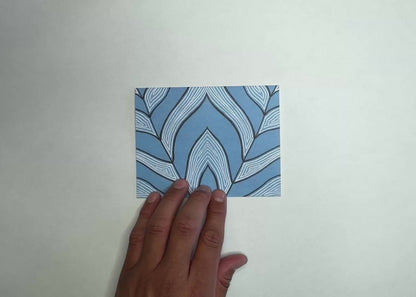 LILY LEAF BOTANICAL PRINT BLANK NOTE CARD - 10 PACK