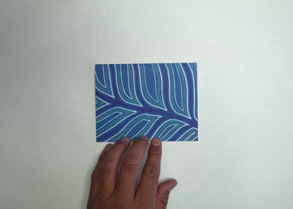 WATER MONSTERA BOTANICAL PRINT BLANK NOTE CARD - 10 PACK